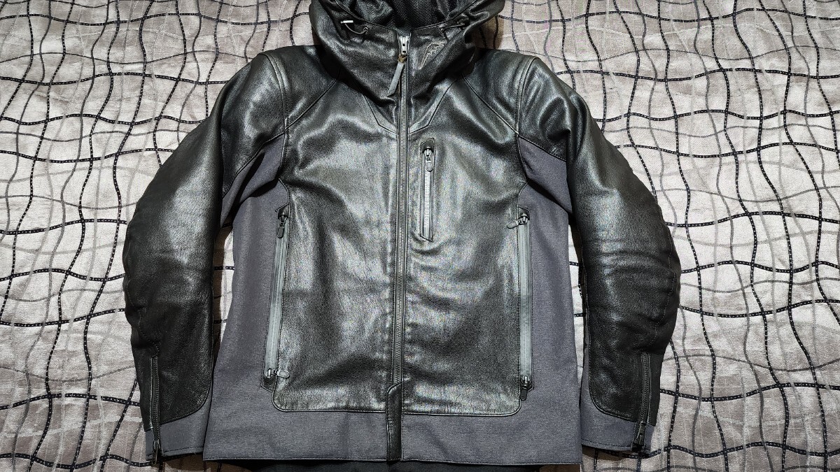 【M】クシタニ KUSHITANI K-0701 レギュレーターライトジャケット ブラック ゴートレザー ソフトパッド付 バイク ライディング ライダース拍卖