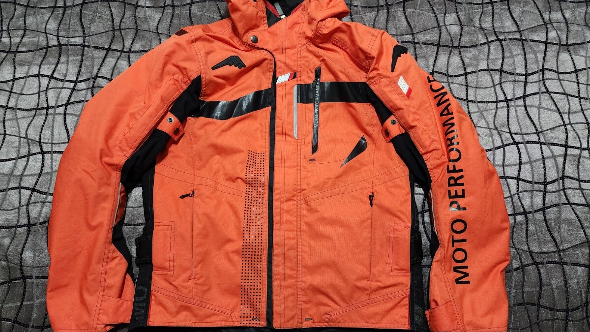 【L】クシタニ KUSHITANI アロフトジャケット オレンジ 防水透湿 プロテクターポケット付 目立つ色 バイク ライディング ライダース拍卖