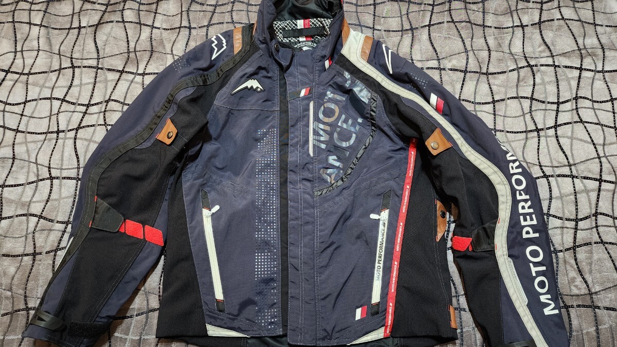 【L】クシタニ KUSHITANI アキュートジャケット K-2680 ネイビー バイク ライディング ライダース拍卖