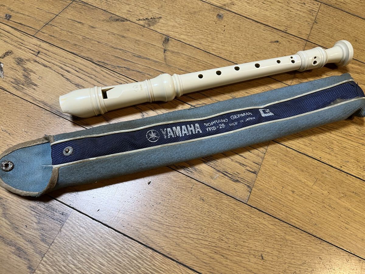 YAMAHA ソプラノリコーダー YRS-25 ジャーマン式 ケース付き拍卖