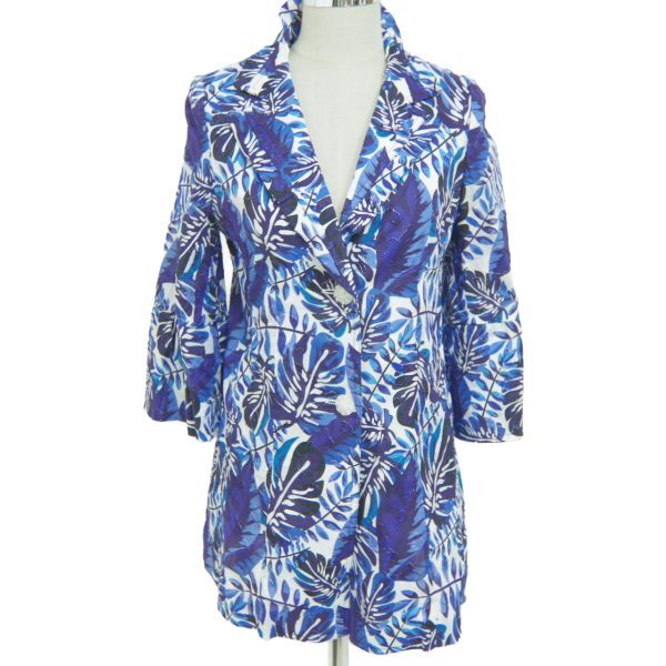 #01【即決】◇レジァンス REGENCE◇ジャケット トップス 白×青 サイズ42 #959015拍卖