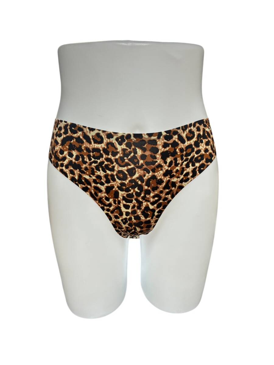 ヒョウ柄シームレスTバック6 L+サイズ拍卖