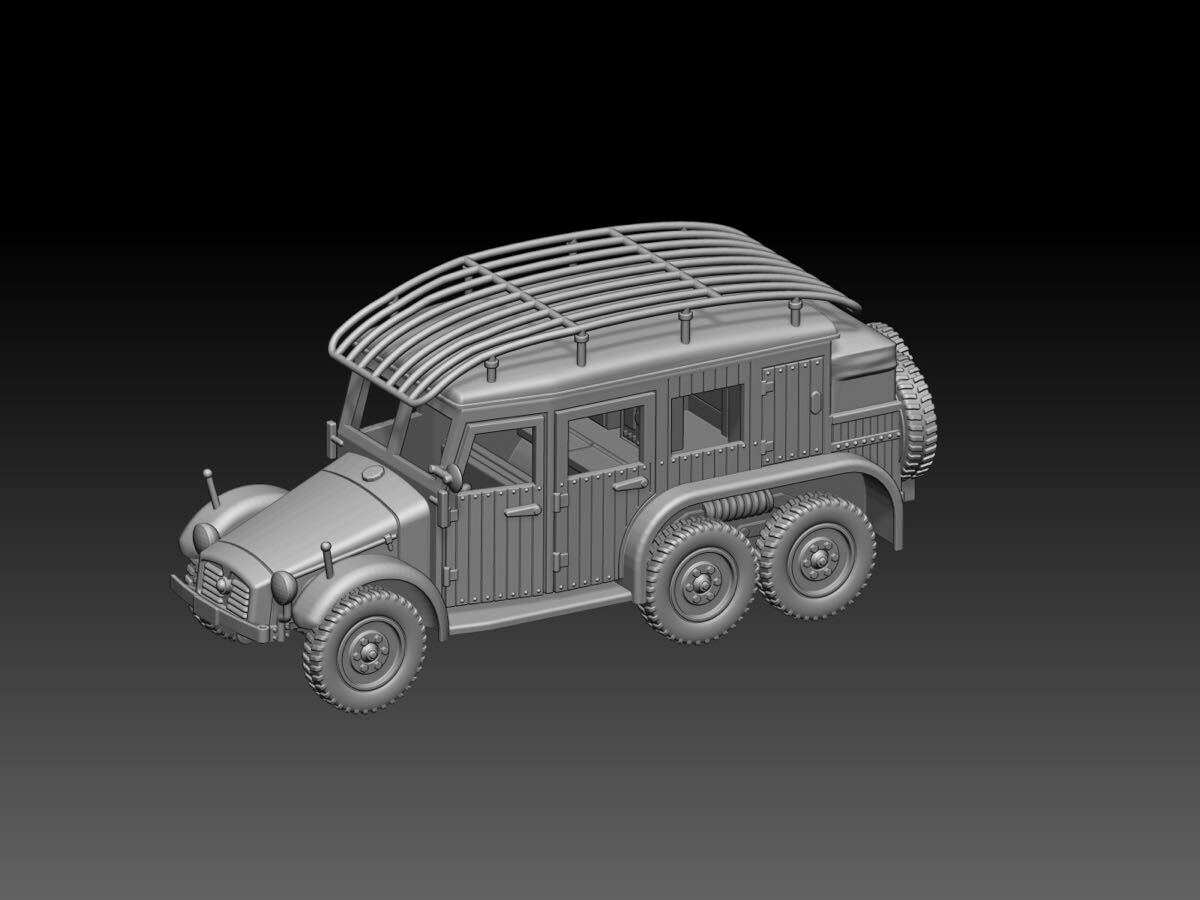 1/72 レジンキット 未塗装 WW2 ドイツ軍 クルップ・プロッツェ Kfz.19 電話通信車 前期型 250909拍卖