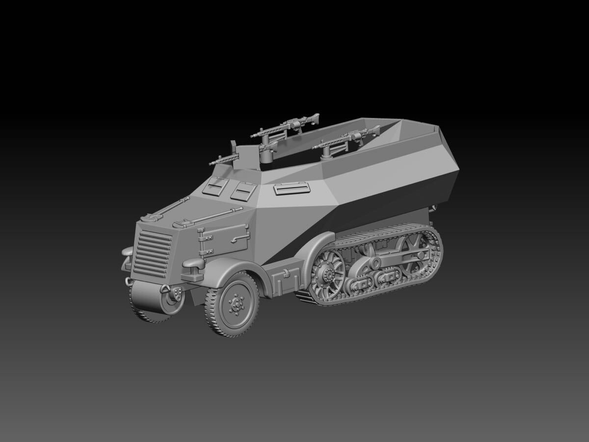 1/72 レジンキット 未塗装 WW2 ドイツ軍 U304(f) ハーフトラック 砲牽引車 250702拍卖