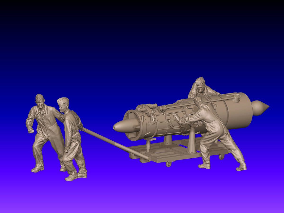 1/144レジンキット 未塗装 WWⅡ ドイツ空軍 Me262 ジェットエンジン 兵士フィギュア4体 ワールドタンクミュージアム【同梱可能】231112拍卖