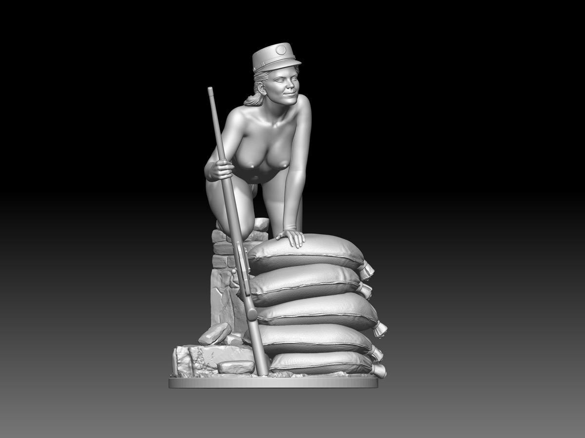 1/144レジンキット 未塗装 アメリカ軍 女性 兵士フィギュア 1体 B【同梱可能】231210拍卖