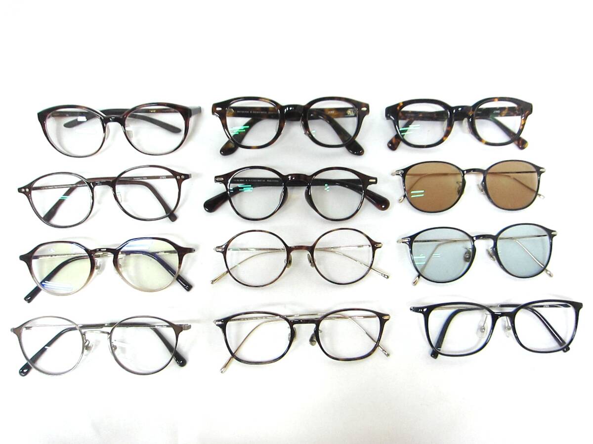 10E614◇JINS ジンズ 度あり・度なし メガネ 眼鏡フレーム カラーレンズ まとめ計12点◇中古拍卖