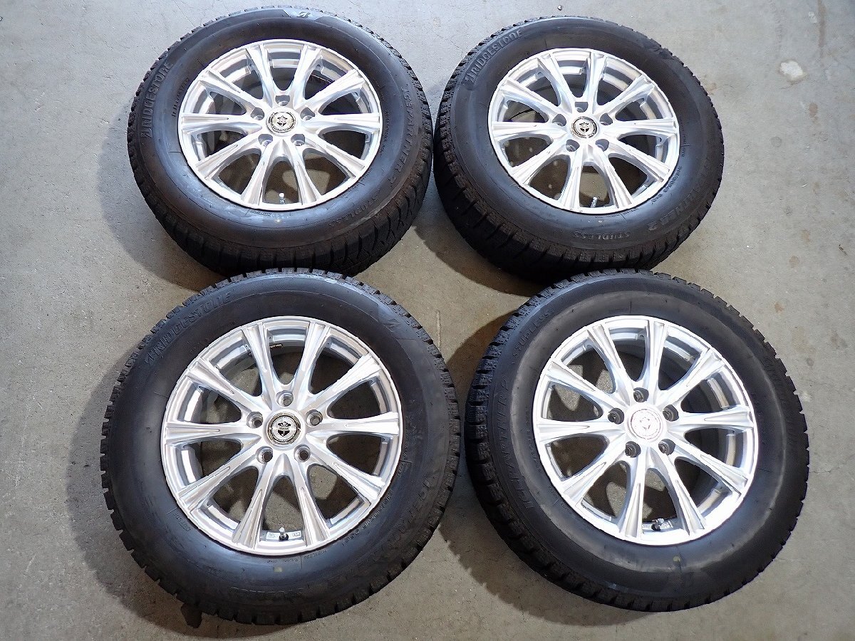 YS21961【送料無料215/60R16】オデッセイ ヴェゼル エスティマ カムリ等に 中古スタッドレスセット ■16×6.5J 114.3/5H ET52■拍卖