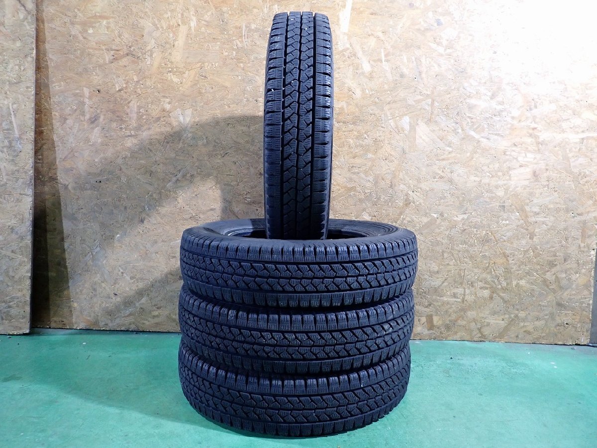 RB4006【送料無料155/80R14 88/86N】4本 ブリヂストン ブリザック VL01 2023年製 中古スタッドレス プロボックス等 ≪即決≫拍卖