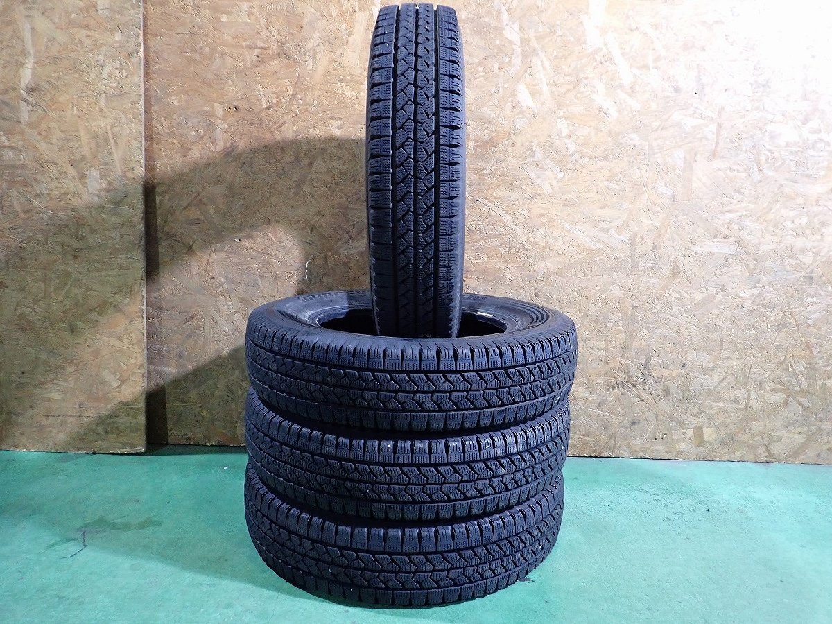 RB4038【送料無料155/80R14 88/86N】4本 ブリヂストン ブリザック VL1 2023年製 中古スタッドレス プロボックス等に ≪即決≫拍卖