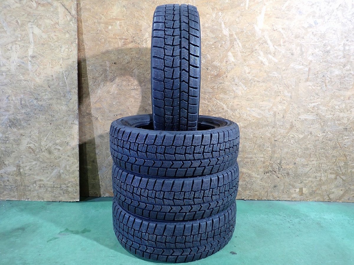 RB4100【送料無料185/60R15】4本 ダンロップ ウィンターマックス WM02 中古スタッドレス フィット シャトル グレイス ≪即決≫拍卖