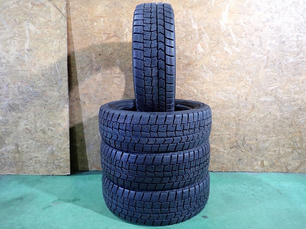 RB4099【送料無料185/60R15】4本 ダンロップ ウィンターマックス WM02 中古スタッドレス ヤリス ヴィッツ フィット等 ≪即決≫拍卖