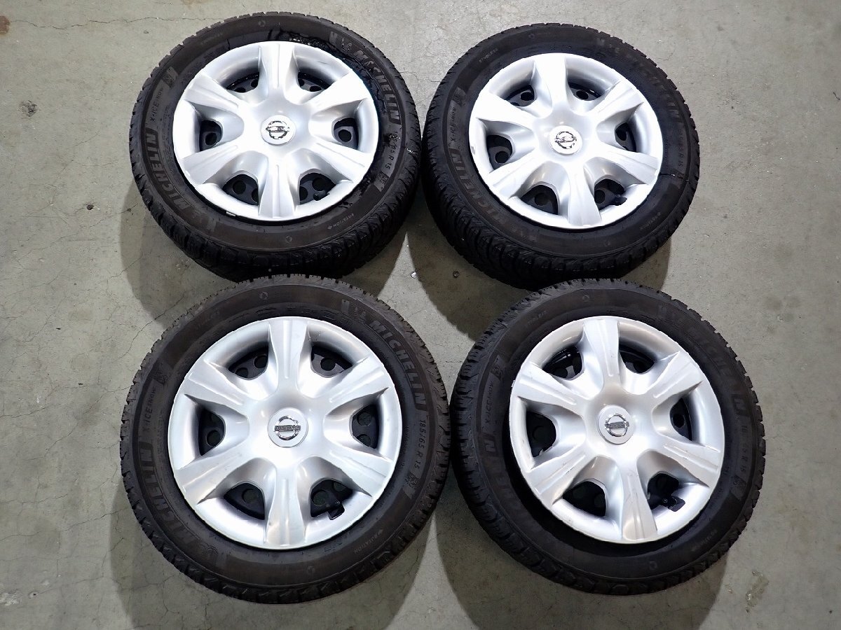 YS22432【送料無料185/65R15】ニッサン純正スチール ノート ティーダ Y12ウイングロードなどに ■15×5.5J 100/4H ET約45■拍卖