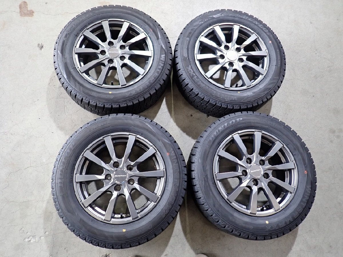 YS22427【送料無料195/65R15】ユーロテック GAYA 10 ワーゲン ゴルフ等に 2023年製 中古スタッドレス ■15×6J 112/5H ET47■拍卖