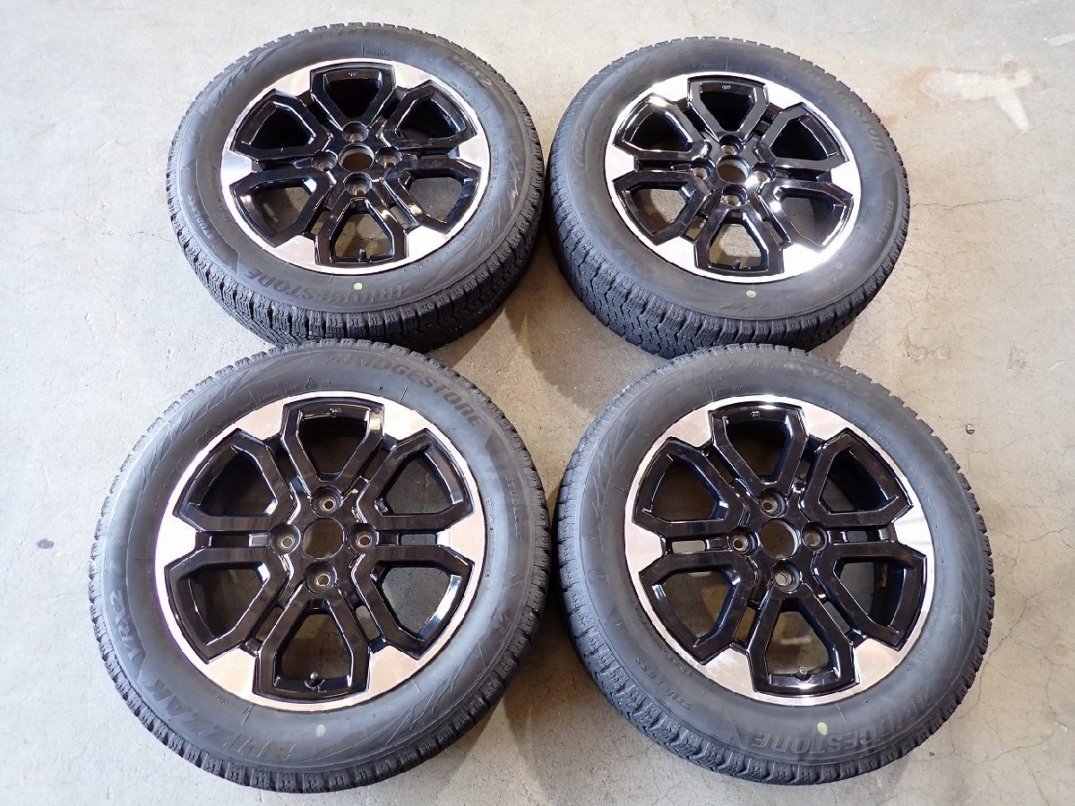 YS22563【送料無料165/65R15】ダイハツ純正 タフトなどへ BS VRX2 中古スタッドレスセット ■15×4.5J 100/4H ET45■ 1円スタート拍卖