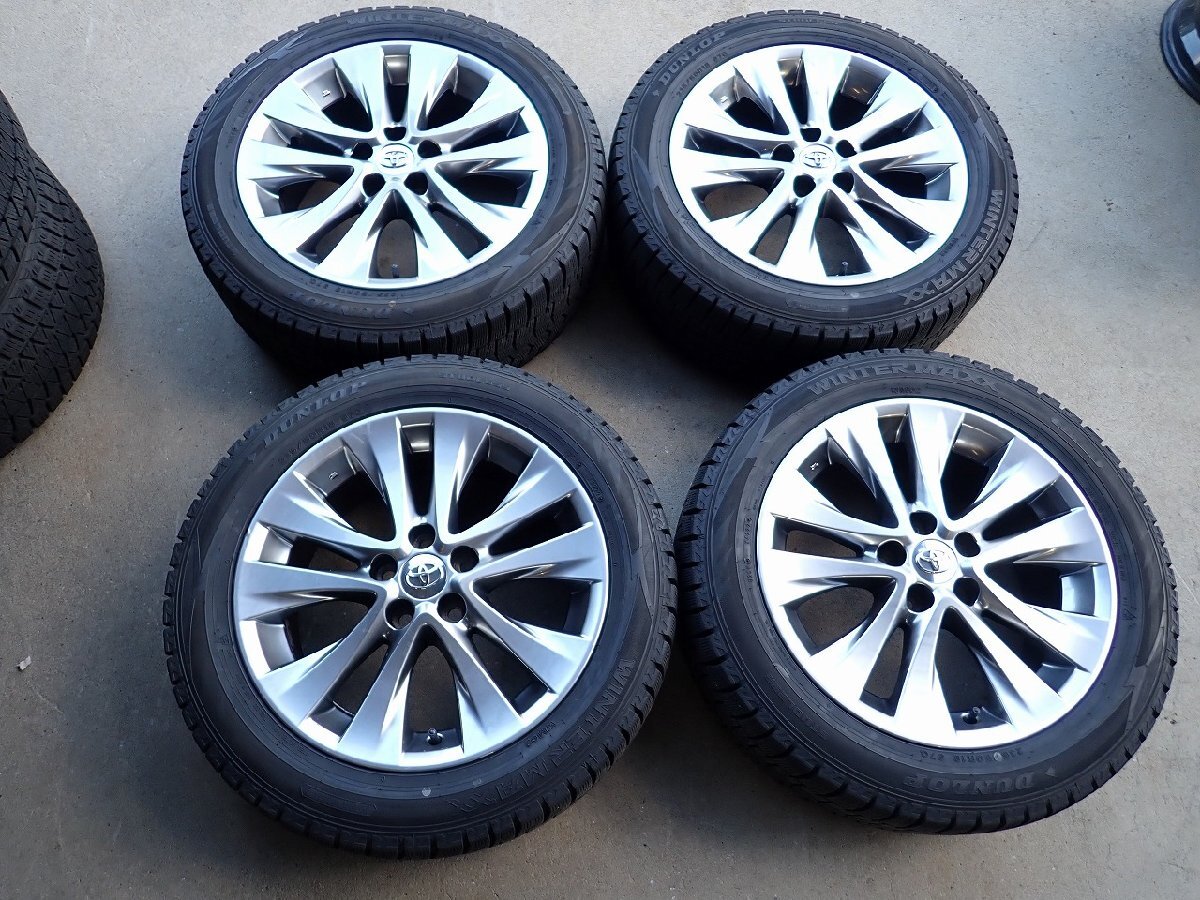 YS22619【送料無料235/50R18】トヨタ純正 20アルファード ヴェルファイア純正 中古スタッドレス ★18×7.5J 114.3/5H ET45★1円スタート拍卖