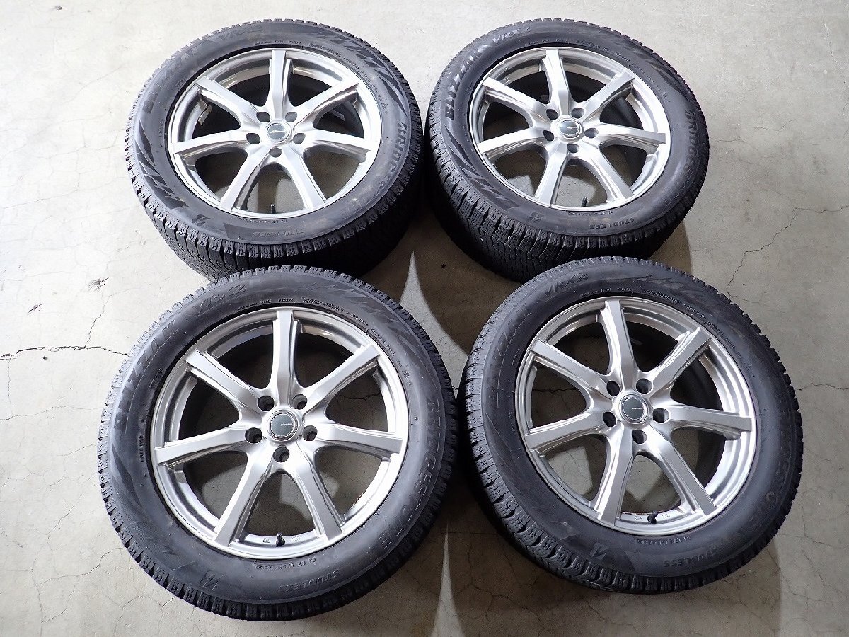 YS22108【送料無料245/50R18】シーマ フーガなどに ブリヂストン 中古スタッドレスセット ●18×7.5J 114.3/5H ET38●1円スタート拍卖