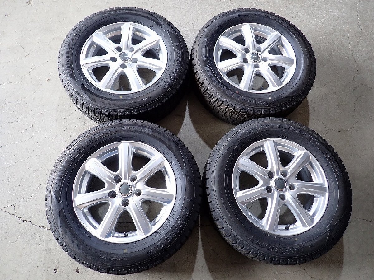 YS22114【送料無料215/65R16】アルファード ヴェルファイアなどに 中古スタッドレスセット ▼16×6.5J 114.3/5H ET38▼1円スタート拍卖