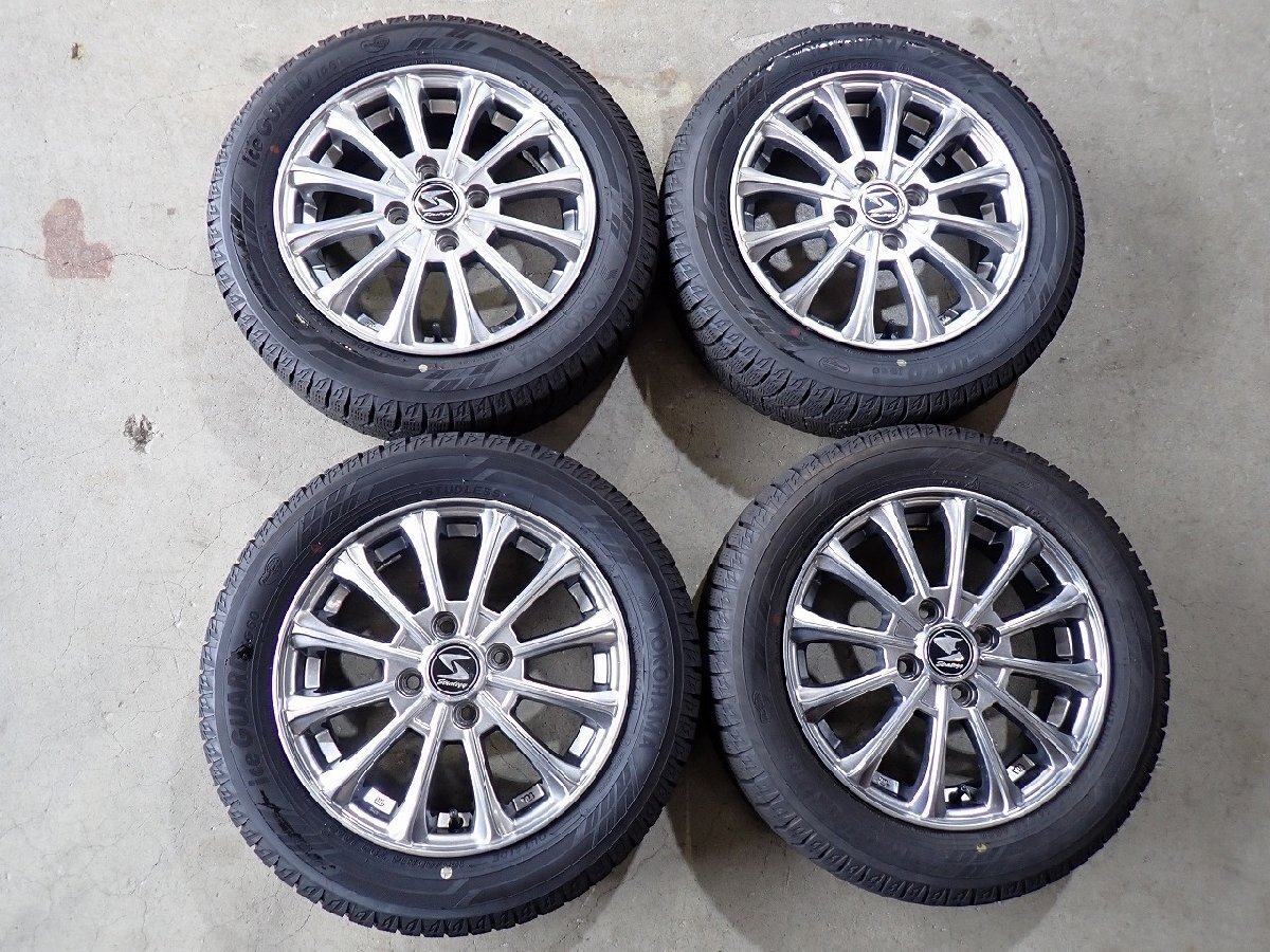 YS22097【送料無料165/65R14】ハスラー ソリオ デリカD:2などに ヨコハマ 中古スタッドレス ■14×4.5J 100/4H ET45■1円スタート拍卖