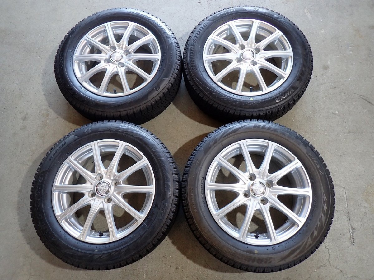 YS22593【送料無料175/65R15】フィット インサイトなどに ブリヂストン VRX2 中古スタッドレス ★15×5.5J 100/4H ET50★拍卖