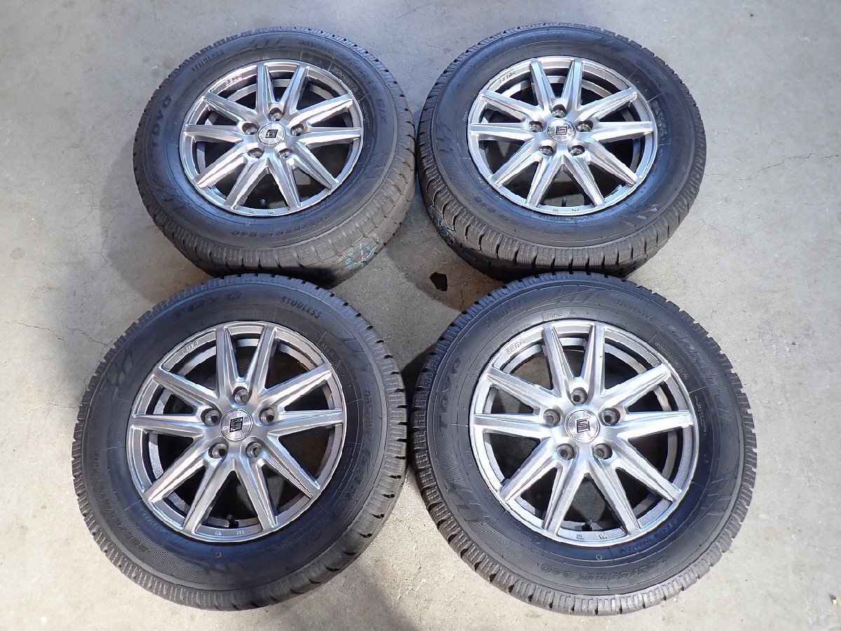 YS22604【送料無料205/65R15】ストリーム ステップワゴンなどに TOYO 中古スタッドレスセット ★15×6J 114.3/5H ET53★拍卖