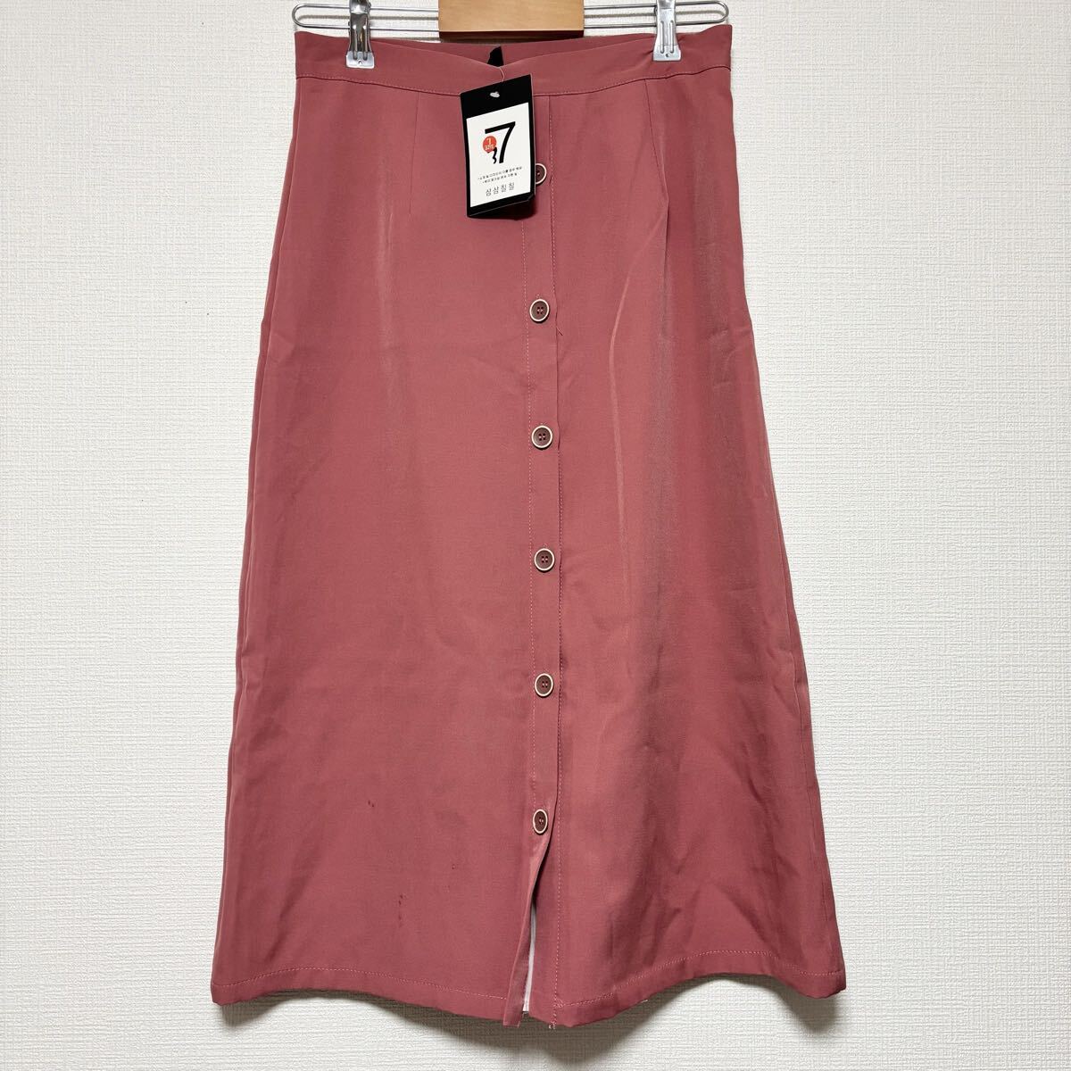 新品 タグ付き 未使用 レディース スカート ロングスカート タイトスカート サイドジップ ボタン 韓国ブランド 高級感 ベージュ 茶色 L拍卖