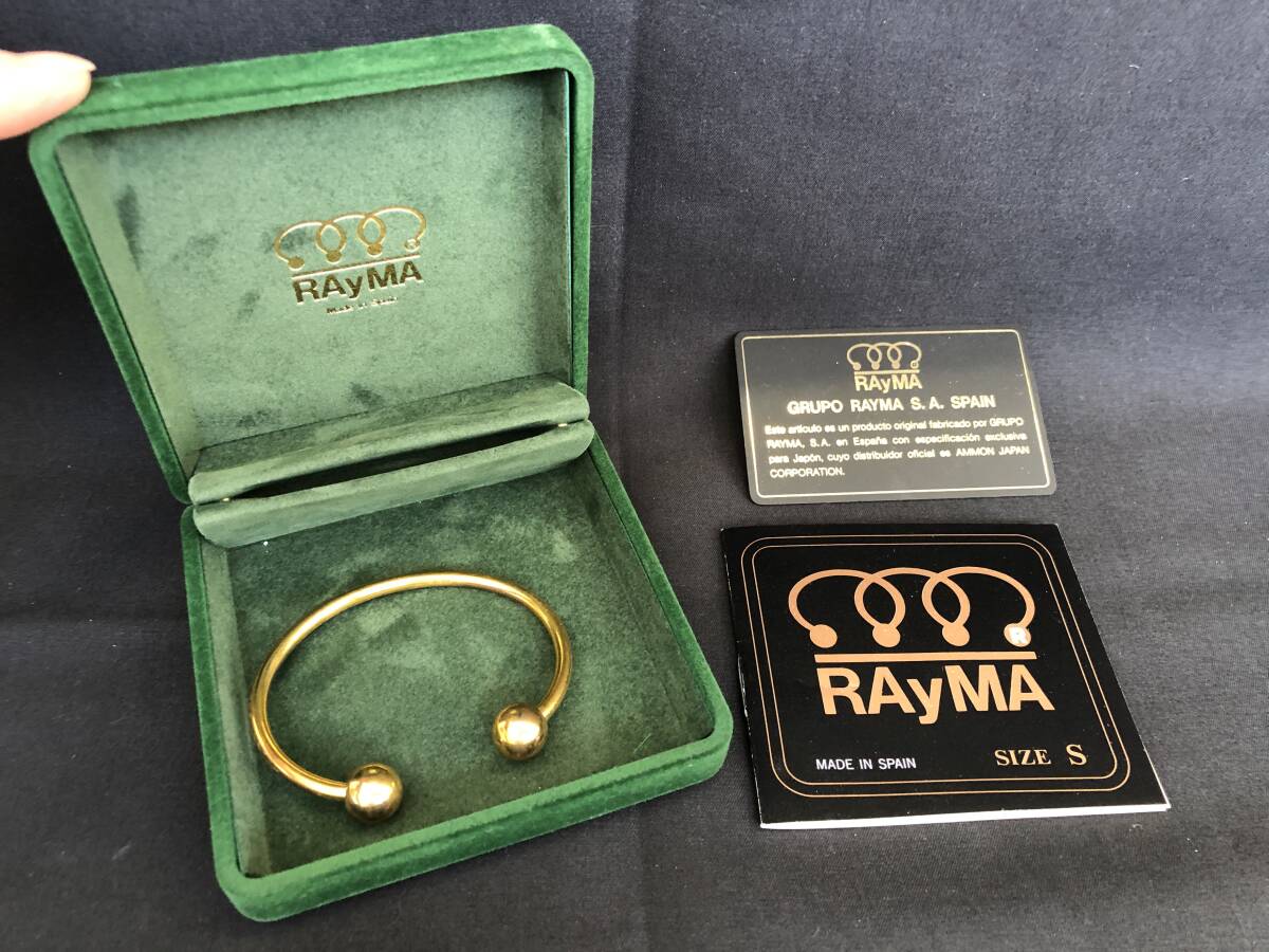 《H》RAyMA ライマ ブレスレット バングル スペイン 18金メッキ 箱付拍卖
