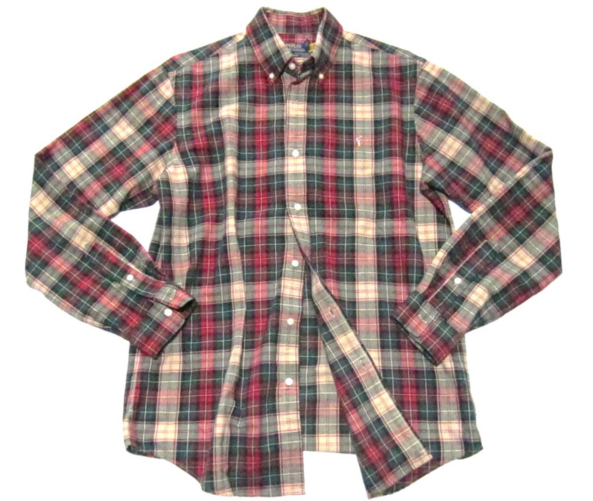 新品 ラルフローレン POLO RALPH LAUREN オックスフォード タータンチェック チェックシャツ L Lサイズ (US L) 国内正規店品拍卖