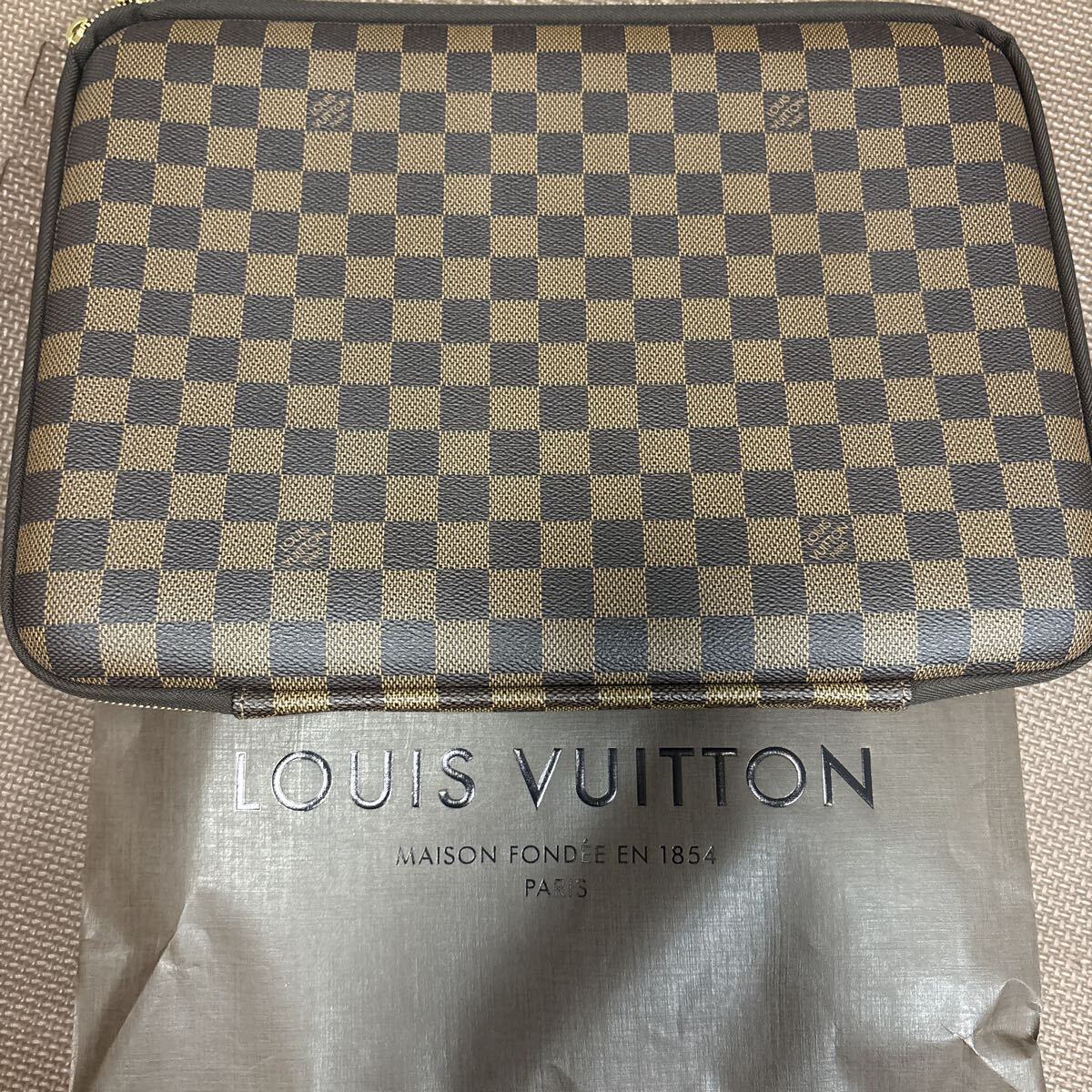 希少 美品 ブランド ルイ ヴィトン コンピューター スリーブノート パソコンケース タブレット ダミエ LOUIS VUITTON拍卖