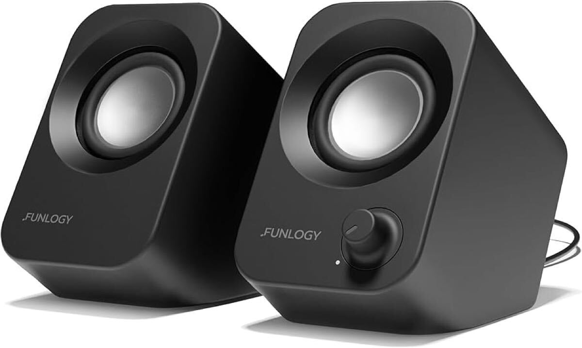 FUNLOGY SpeakerPCスピーカー【VGP2024受賞/総合14W/ステレオスピーカー/SB給電/重低音/AUX /3.5mmピン入力/日本ブランド ブラック美品拍卖