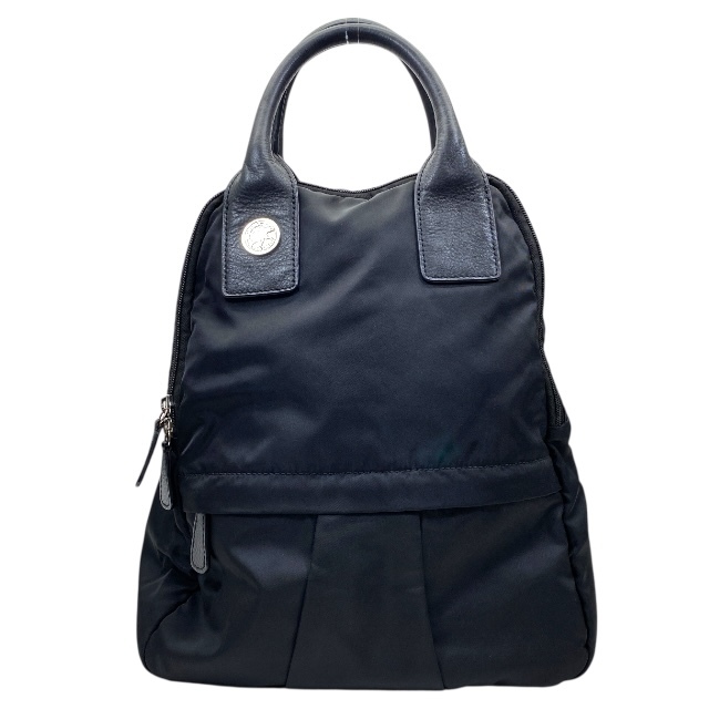 ハンティングワールド 551604 2WAY バックパック リュックサック ロゴ ナイロン レザー ブラック HUNTING WORLD拍卖