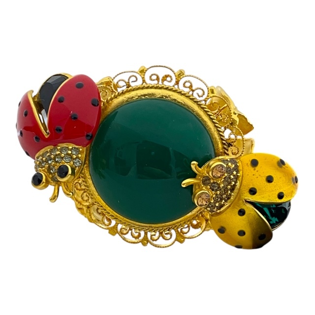 未使用 ドルチェ&ガッバーナ WRI6C1W00011 リング 指輪 カラーストーン てんとう虫 ラインストーン DOLCE&GABBANA (サイズ約17号)拍卖