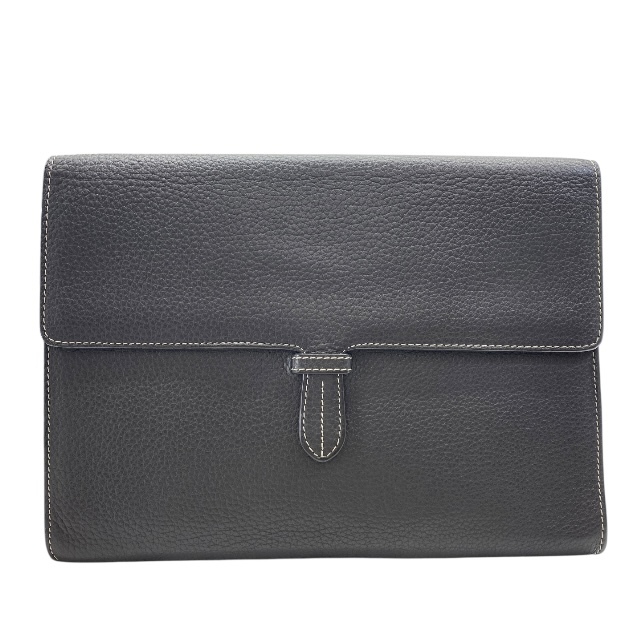 アカーテ BREVA フラップ クラッチバッグ セカンドバッグ シュリンクレザー グレー ACATE拍卖