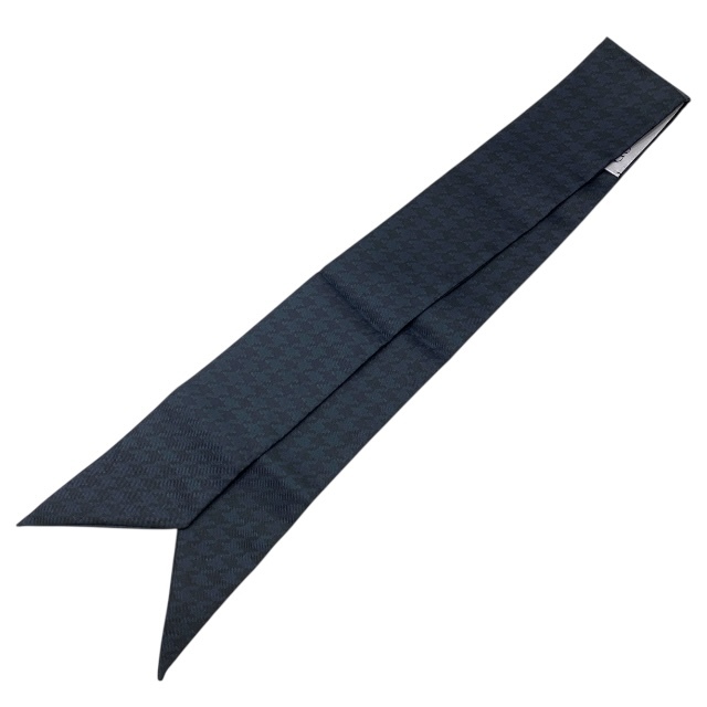 美品 ディオール スカーフ ミッツァ ツイリー バッグスカーフ 千鳥柄 ポリエステル ブラック グレー Parfums Christian Dior拍卖