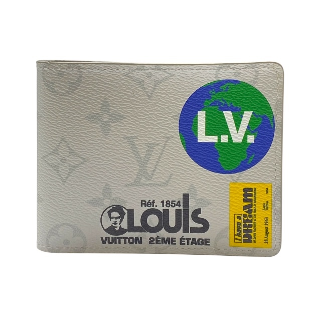 ルイヴィトン M67819 二つ折り財布 折財布 ポルトフォイユ ミュルティプル 札入れ モノグラムブロン レザー ライトグレー LOUIS VUITTON拍卖