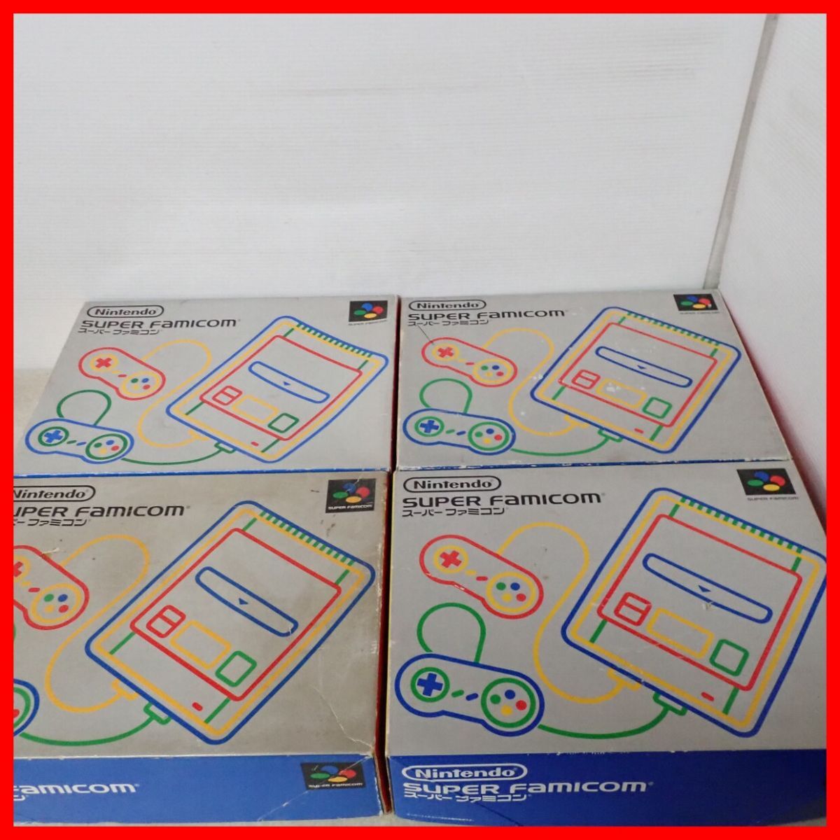 動作品 SFC スーパーファミコン スーファミ 本体 4台セット 任天堂 Nintendo 箱付【40拍卖