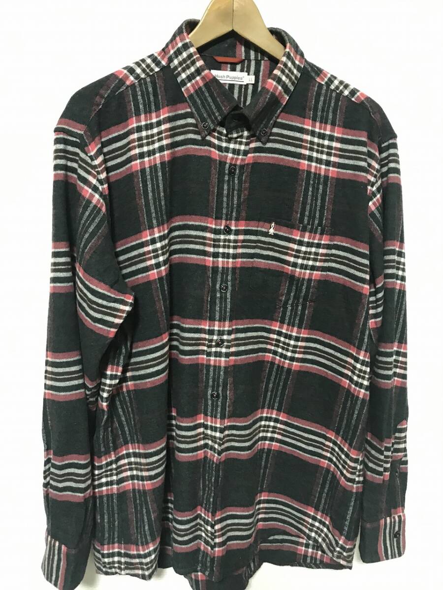 送無♪Hush Puppiesハッシュパピー♪ネルシャツ・チェック・LL拍卖