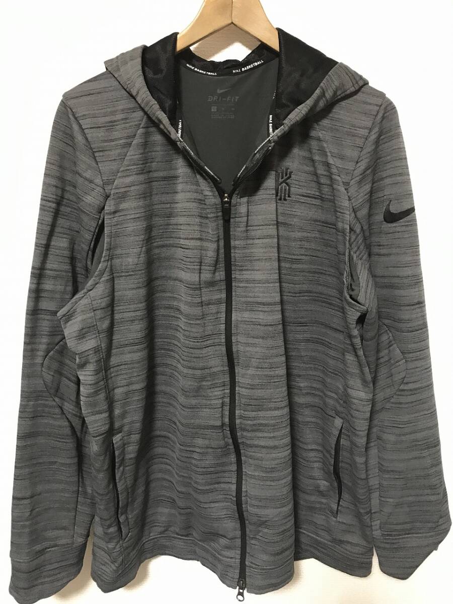 送無♪NIKE DRI-FIT ナイキ♪BASLETBALL ジップアップパーカー・グレー系・XL拍卖