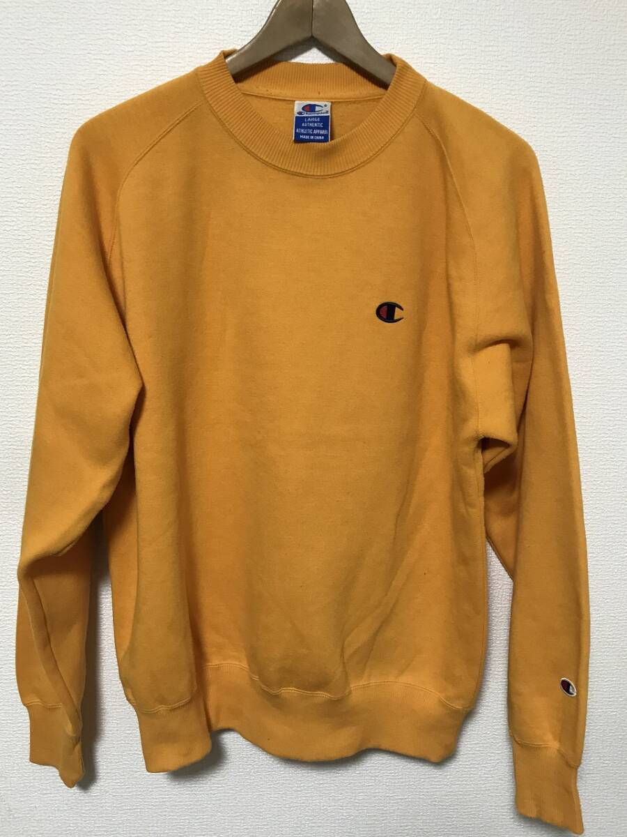 送無♪Championチャンピオン♪無地ワンポイントスウェット・L拍卖