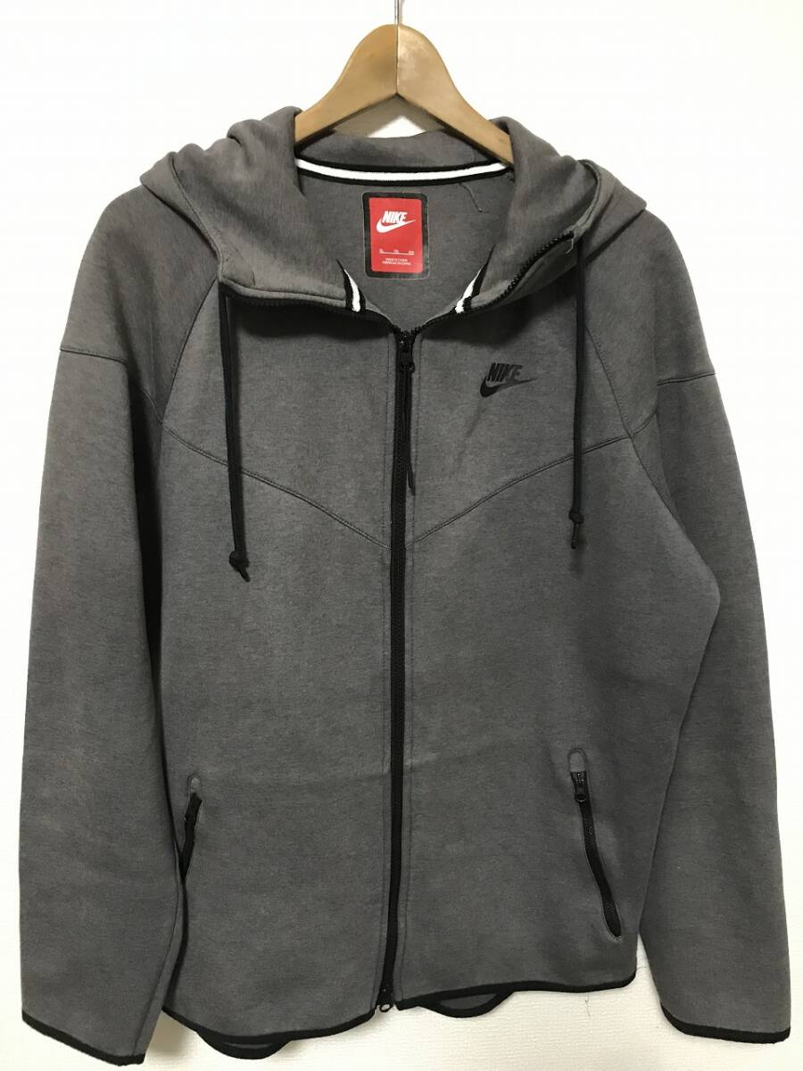 送無♪NIKE ナイキ♪ジップアップパーカー・グレー・XL拍卖