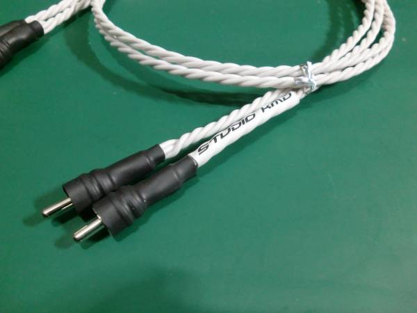 【純銅単線・非流通】トリプルツイスト単線■3芯仕様の無ハンダRCAケーブル 【1.2mペア】■当スタジオのオリジナルケーブル拍卖