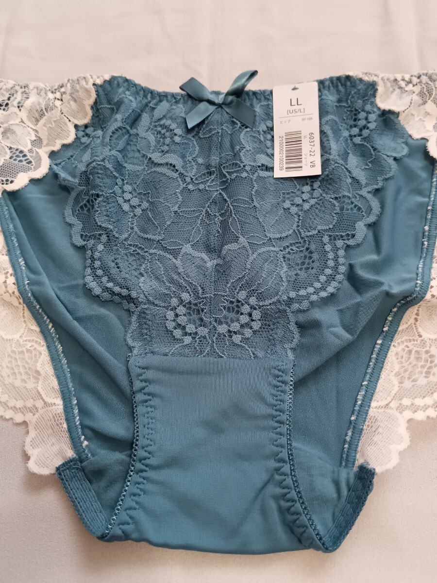 新品 エメフィール ショーツ レース グリーンよりブルー LL拍卖