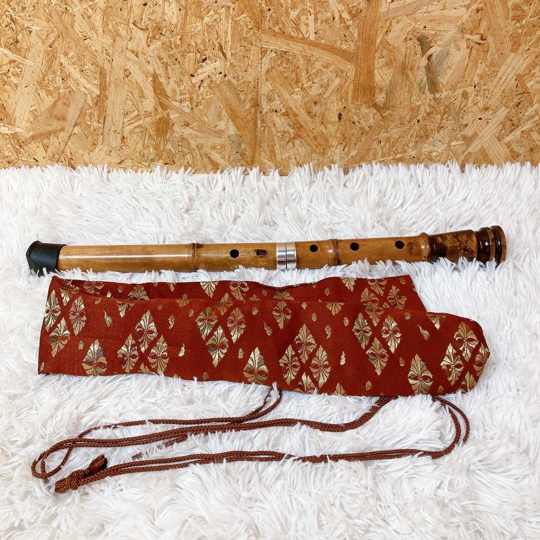 尺八 本体 銘柄不明 ケース付き拍卖