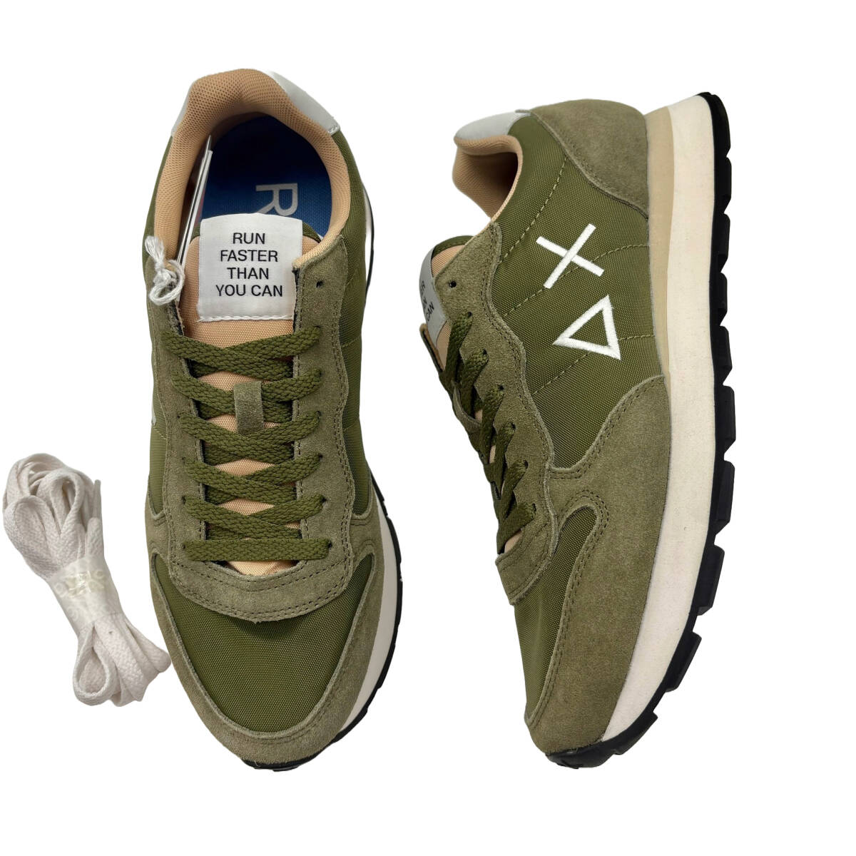 【サイズ選択】新品◆SUN 68■△× ロゴ ローカットスニーカー◆101-11◆カーキ/グリーン ◆SUN68◆サンシックスティエイト拍卖