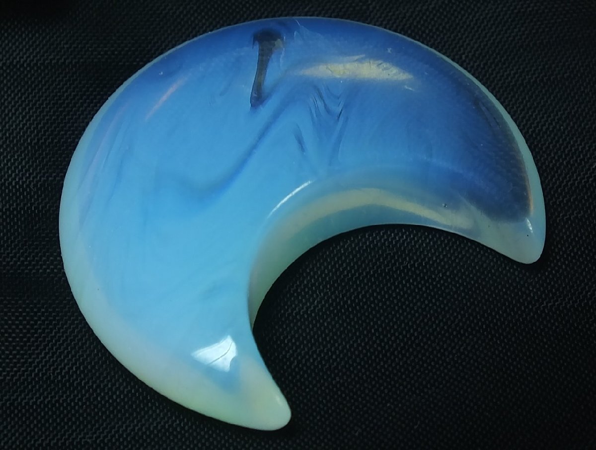 1円~▲▽■龍香堂■ムーンストーン32mm三日月形ルース即決拍卖