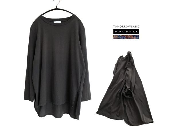 マカフィー コットン ユニセックス ロングカットソー ドロップショルダー  TOMORROWLAND MACPHEE拍卖