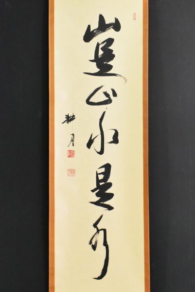 K5925 真作 谷耕月 霧隠軒「山是山水是水」紙本 共箱 肉筆 書 臨済宗 妙心寺派管長 正眼寺 中国 書画 仏教美術 掛け軸 掛軸 茶掛 古美術拍卖