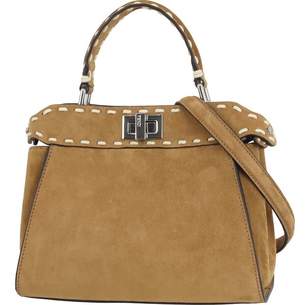 フェンディ ピーカブー ミニ セレリア ハンドバッグ ショルダーバッグ スエード 7753拍卖