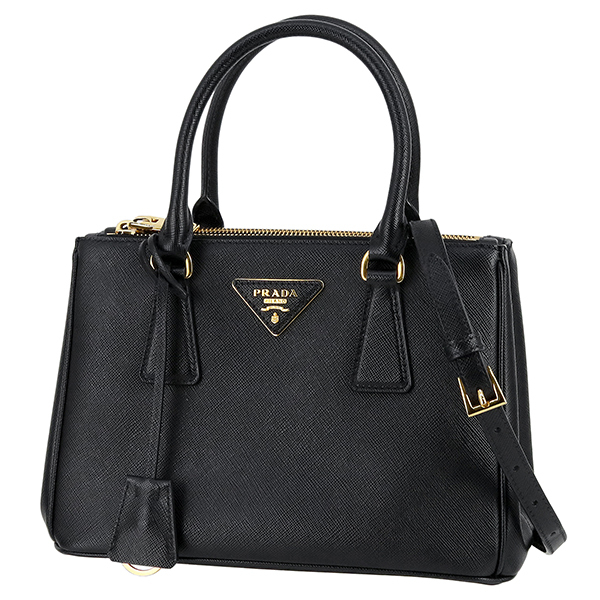 プラダ ハンドバッグ ショルダーバッグ ガレリア サフィアーノレザー スモールバッグ ブラック 6368拍卖