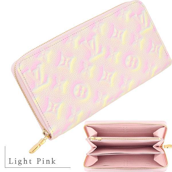 ルイヴィトン 長財布 ジッピーウォレット モノグラムアンプラント M81299 ライトピンク 144-2-1拍卖